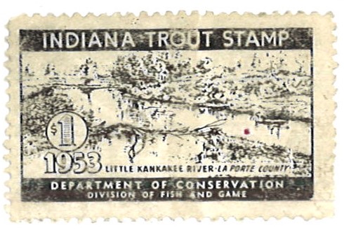 (image for) Indiana Trout Stamp #3 MLH